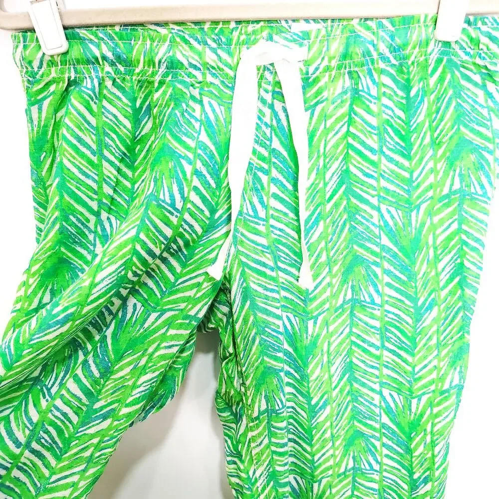 Lilly Pulitzer Womens Small Lolani Pants Elephant Tropical 100% Cotton Resort - Picture 6 of 10
